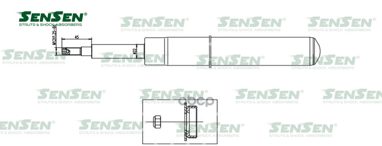 Амортизатор передний L=R (масл.) DAEWOO Lanos/Nexia/Espero SENSEN 2113-0033 Sensen арт. 2113-0033