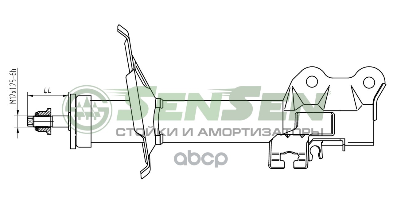 Амортизатор NISSAN ALMERA CLASSIC/N16 08/00- пер.лев.газ. SENSEN 42130227 Sensen арт. 4213-0227
