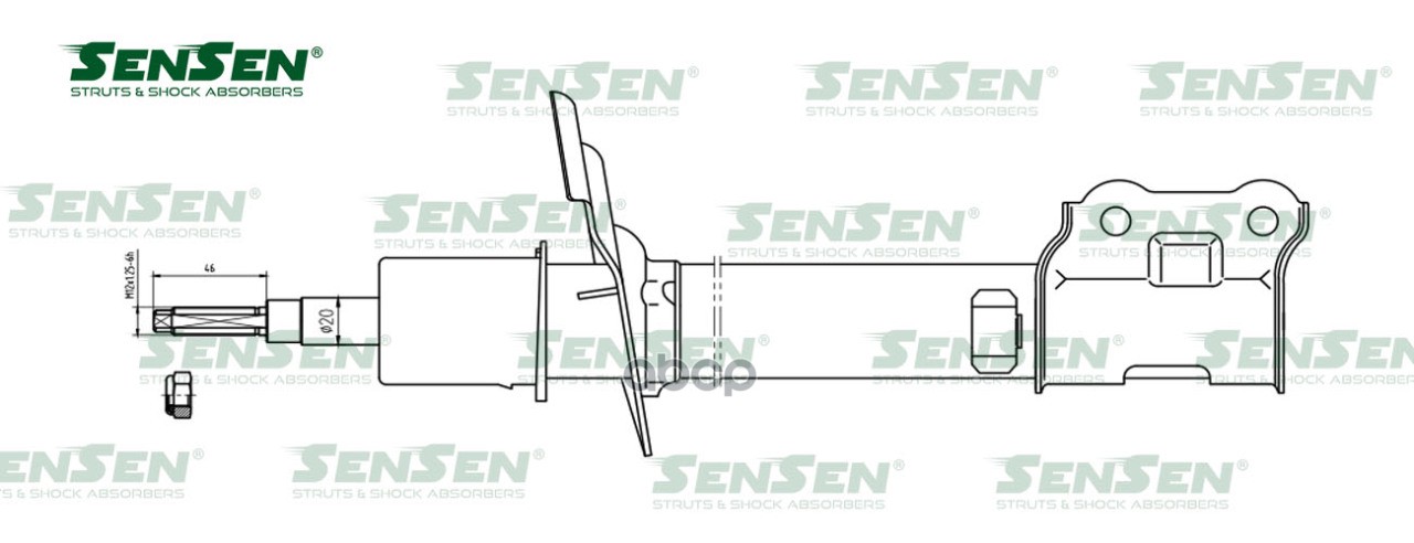Амортизатор передний R HYUNDAI Solaris RB 2010- SENSEN 42130683 Sensen арт. 42130683