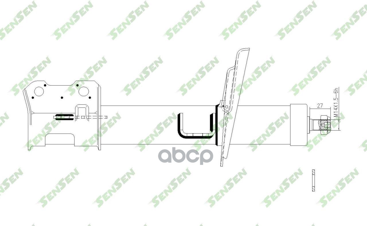 Амортизатор левый передний мост /OPEL, ASTRA H, ZAFIRA B SENSEN 42140527 Sensen арт. 4214-0527