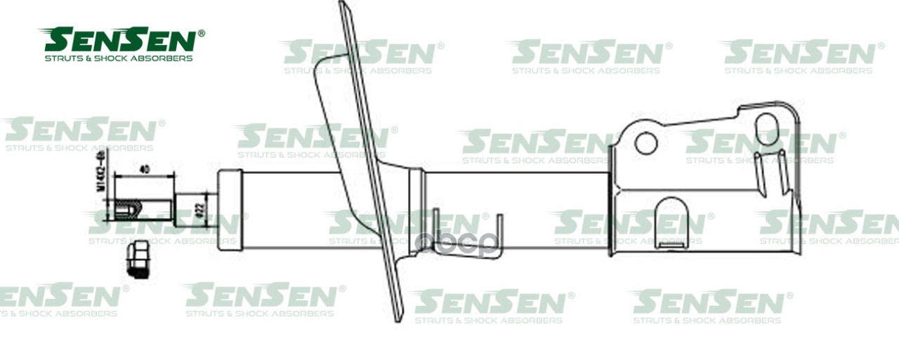 Амортизатор CHRYSLER VOYAGER III-IV (ES/GS)  2,5TD-3,3i --12.2008 газ.передний SENSEN 42141258 Sensen арт. 4214-1258