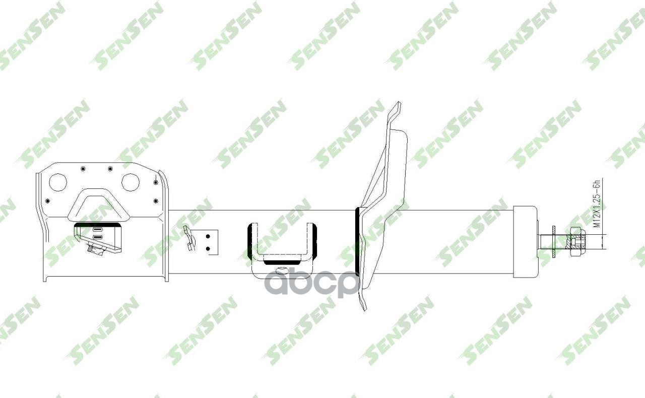 Амортизатор Передний Правый Gas Suzuki Sx4 1.5/1.6/1.9D 06> Sensen 42141549 Sensen арт. 42141549