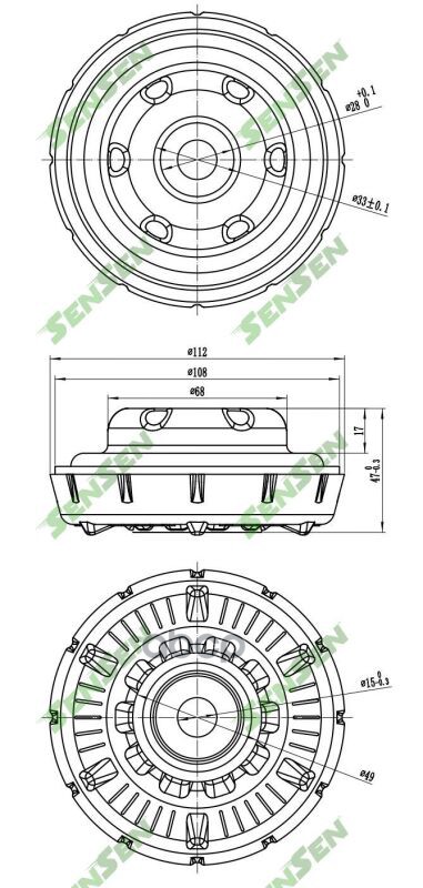 Опора переднего амортизатора L=R CHEVROLET (Cruze J300) SENSEN M61104 Sensen арт. M61104