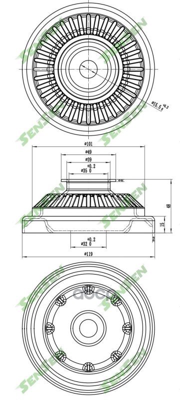 Опора амортизатора переднего OPEL Astra-H,Zafira-B 04 Sensen арт. M61151