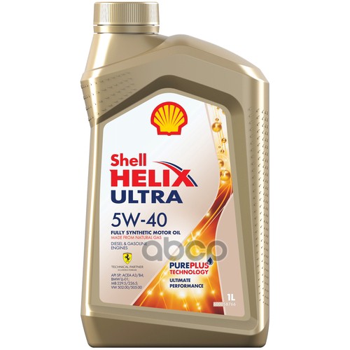 Shell Масло моторное синтетическое Helix Ultra 5W-40 1л 550055904(550073578T124)
