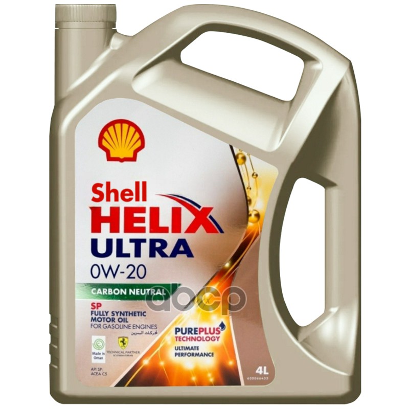 Shell Масло моторное синтетическое Helix Ultra SP 0W20 SP, C5 4л