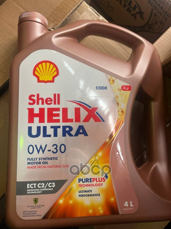Shell Масло моторное синтетическое Shell Helix ULTRA ECT C2C3 0W-30, 4L 550068840