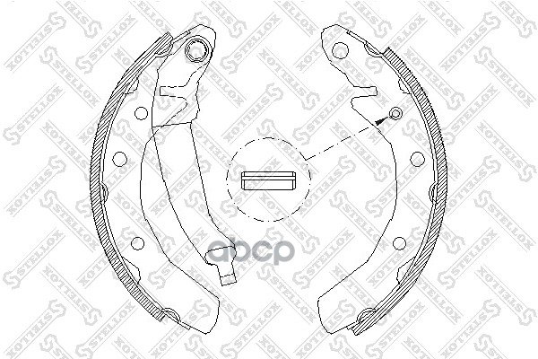 Колодки барабанные Daewoo Matiz 0.8 98> STELLOX 097 100-SX Stellox арт. 097100_SX