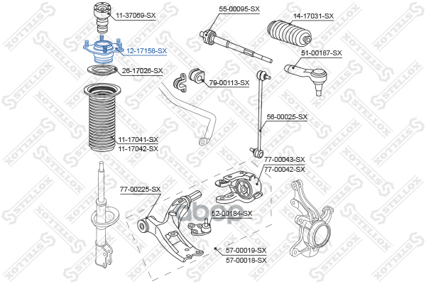 Опора Амортизатора Переднего Honda Cr-V Re3/Re4 2007-2012 1217158Sx Stellox арт. 1217158SX