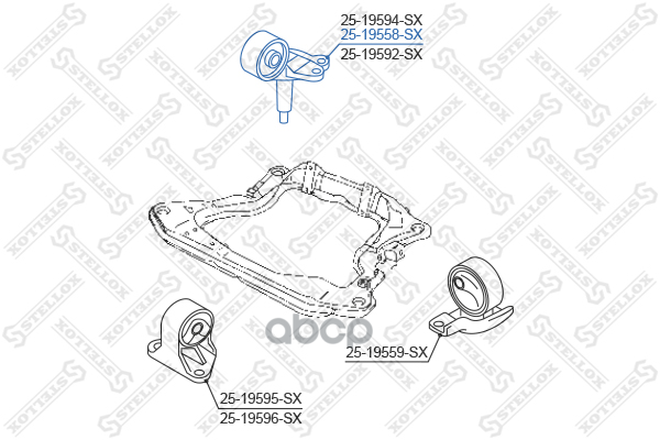 Подушка Двигателя Задняяtoyota Duet M101a/M111a 98-04 2519558Sx Stellox арт. 2519558SX