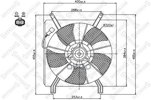 Вентилятор охлаждения  2999418SX Stellox арт. 2999418SX