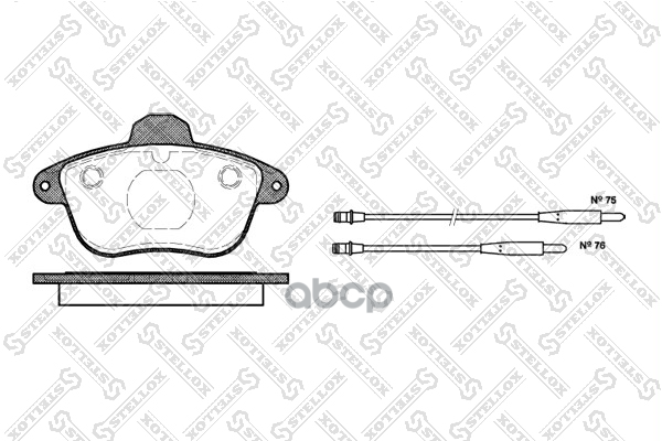колодки дисковые п.! с антискрип. пластинами Peugeot 605 2.0-2.5TD 91-99 Stellox арт. 412004BSX