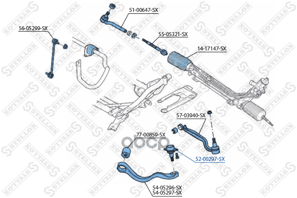 Шаровая Опора Верхняя Левая+Правая L 5200297Sx Stellox арт. 5200297SX