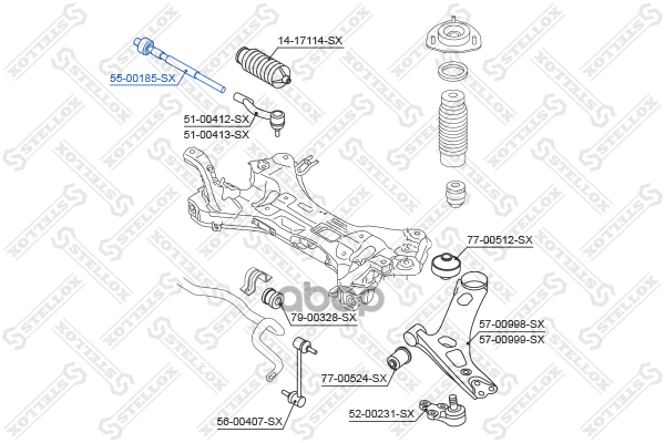 Тяга рулевая Hyundai Tucson IX35 09> Stellox арт. 5500185SX