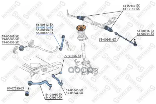 Стойка стабилизатора  5600513SX Stellox арт. 5600513SX