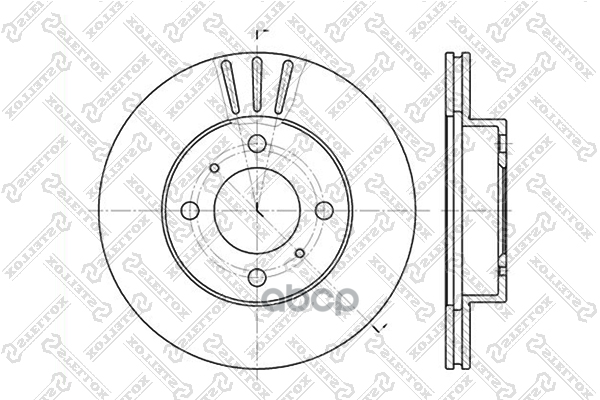 Диск тормозной передний Mitsubishi Colt/Lancer/Carisma 1.3/1.6 9 STELLOX 6020-3021V-SX Stellox арт. 60203021V_SX