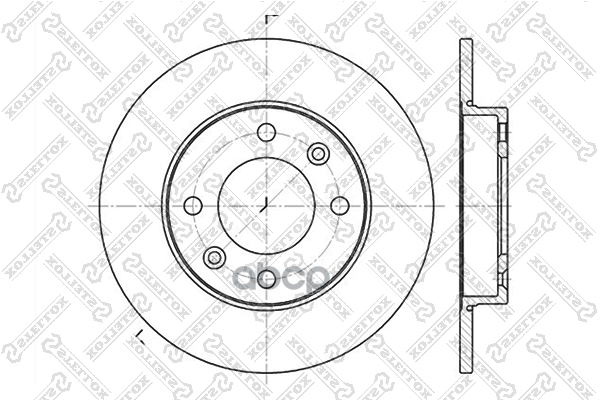 Диск тормозной задний Citroen Xsara, Peugeot 307 1.4-2.0HDi 01> STELLOX 6020-3722-SX Stellox арт. 60203722_SX