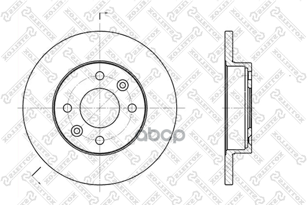 Диск тормозной передний Renault Clio/R19/R21 1.2-1.9D 86> Stellox арт. 60203908SX