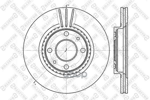 Диск тормозной передний Renault Clio/Megane/R19 1.4-1.9TDi 90> Stellox арт. 60203910VSX