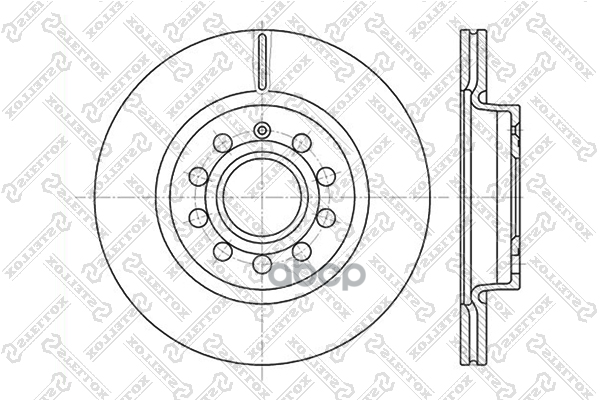 Диск тормозной передний Audi A3, Skoda Octavia, VW Golf 1.4-2.0T Stellox арт. 60204787VSX