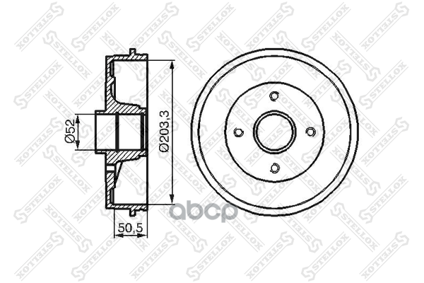 Барабан тормозной без ABS Renault Clio all 98> Stellox арт. 60253912SX