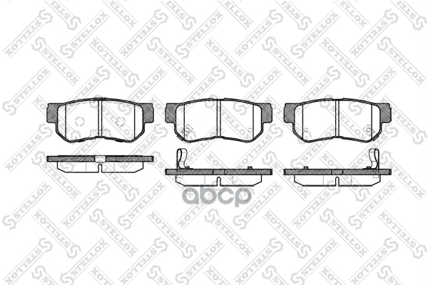 Колодки Диск. Задн. С Антискр. Пл. Kia Magentis 01>, Hyundai Sonat Stellox арт. 757012BSX