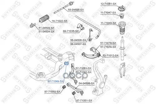 Сайлентблок Рычага Нижнего Задний  8771049Sx Stellox арт. 8771049SX