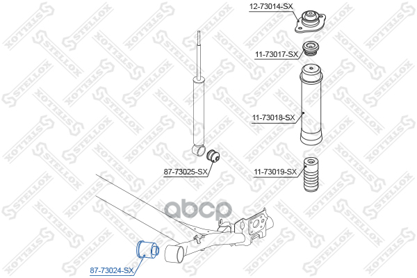 сайлентблок задней балки  8773024SX Stellox арт. 8773024SX