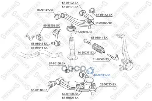 сайлентблок рычага нижнего задний  8798141SX Stellox арт. 8798141SX
