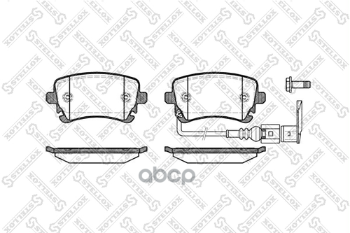 Колодки Дисковые Задн. С Антискр. Пл. Vw T5/Caravelle 2.0I/3.2I/1. Stellox арт. 908011BSX
