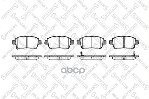 Колодки Дисковые П. Toyota Corolla 1.4/1.6 Wt-I 01-02 Stellox арт. 982002SX