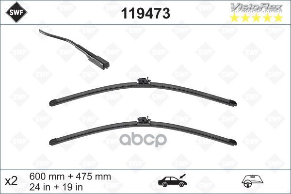 Щетка стеклоочистителя (Комплект) Swf арт. 119473