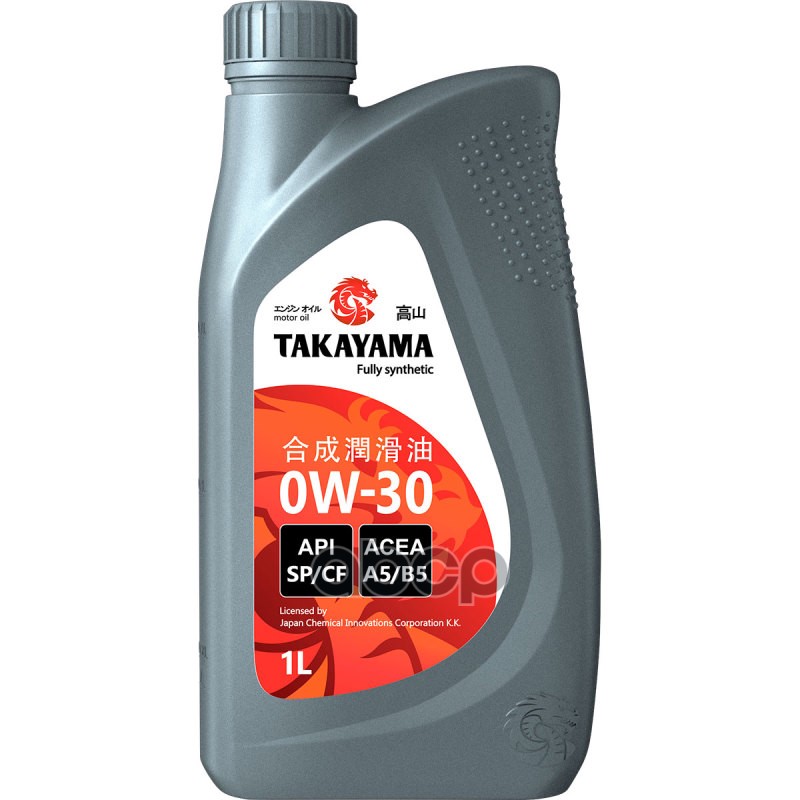 TAKAYAMA Масло Моторное Takayama Sae  0W-30 Api Sp/Cf, Acea A5/B5 Пластик Синтетика 1Л 322785