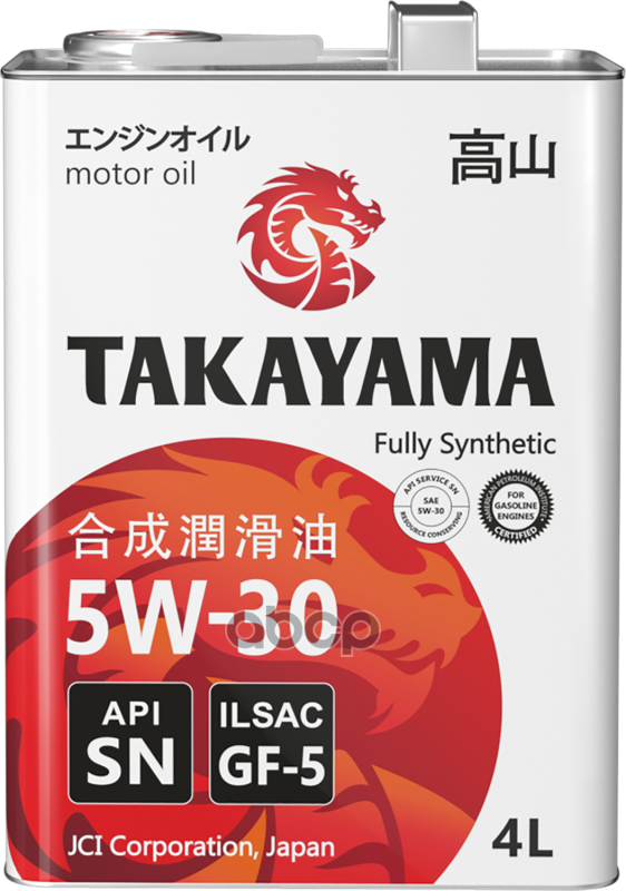 TAKAYAMA Sae 5W-30 4L Ilsac Gf-5, Api Sn Синтетика