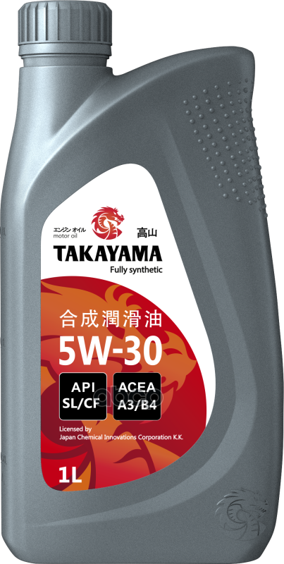 TAKAYAMA Масло моторное синтетическое 5W30 SL/CF, A3/B4 пластик 1л