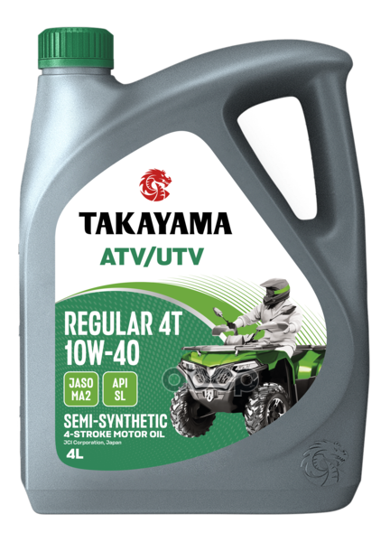 Масло моторное полусинтетическое ATV/UTV Regular 4T 10W40 SL, MA2 4л TAKAYAMA арт. 6056118