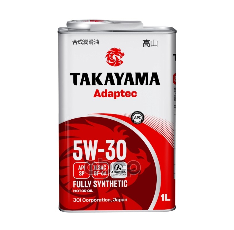 TAKAYAMA Масло моторное Takayama Adaptec SAE 5W-30 ILSAC GF-6A API SP 1л (металл) 6056130
