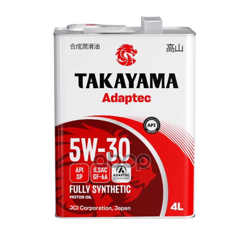 TAKAYAMA Масло моторное Adaptec 5W-30 ILSAC GF-6A API SP 4л (металл) Takayama 6056131