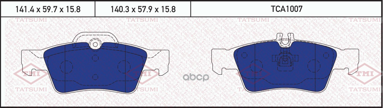 Колодки тормозные дисковые задние TATSUMI арт. TCA1007