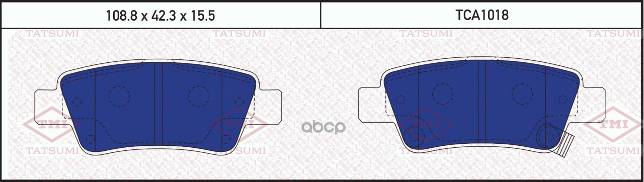 Колодки тормозные дисковые задние TATSUMI арт. TCA1018