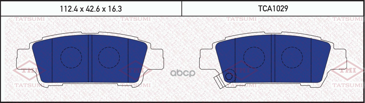 Колодки тормозные дисковые задние TATSUMI арт. TCA1029