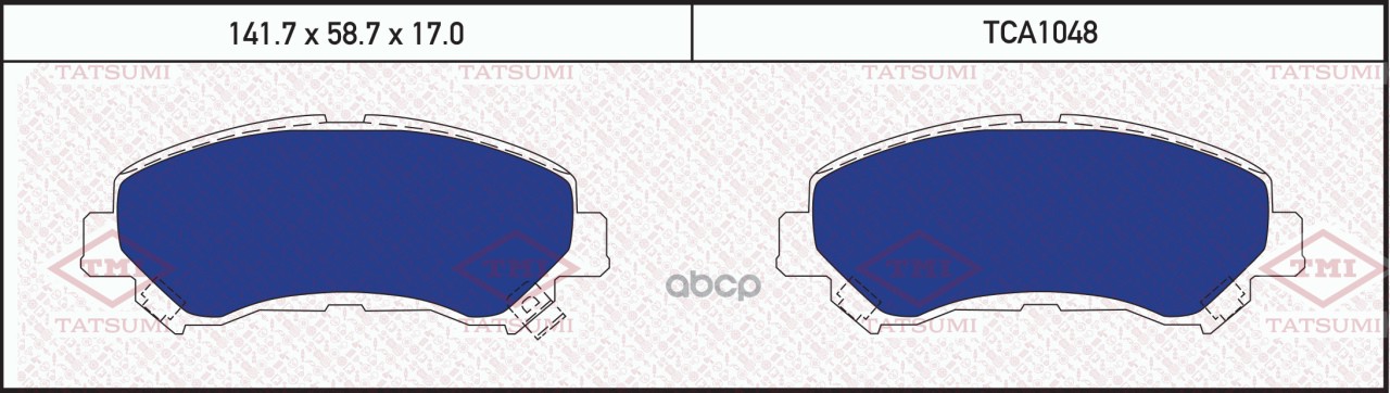 Колодки тормозные дисковые передние NISSAN Qashqai 07-RENAULT Koleos 08- TCA1048 TATSUMI арт. TCA1048