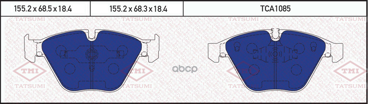 Колодки тормозные дисковые передние TATSUMI арт. TCA1085