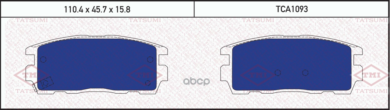 Колодки тормозные дисковые задние TATSUMI арт. TCA1093