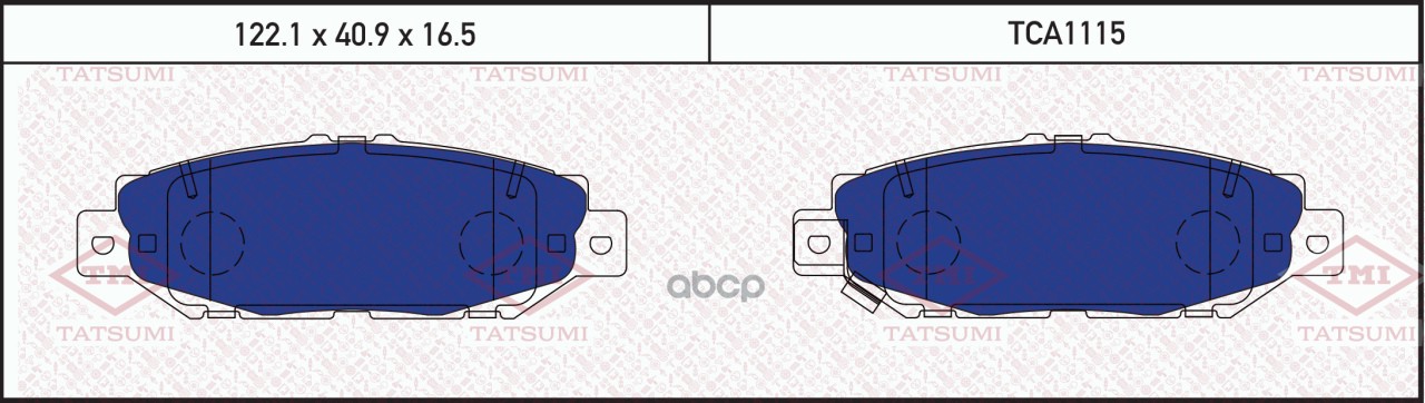 Колодки тормозные дисковые передние TATSUMI арт. TCA1115