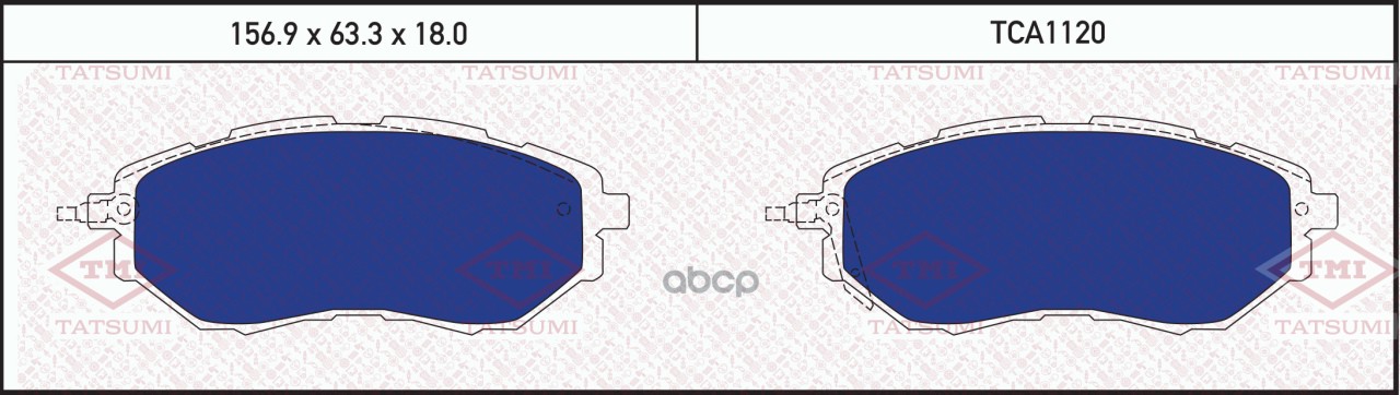 Колодки тормозные дисковые передние TATSUMI арт. TCA1120