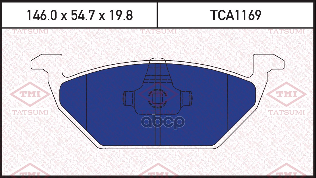 Колодки тормозные дисковые передние AUDI A3 96-SKODA Octavia 96-VW Golf 97- TCA1169 TATSUMI арт. TCA1169