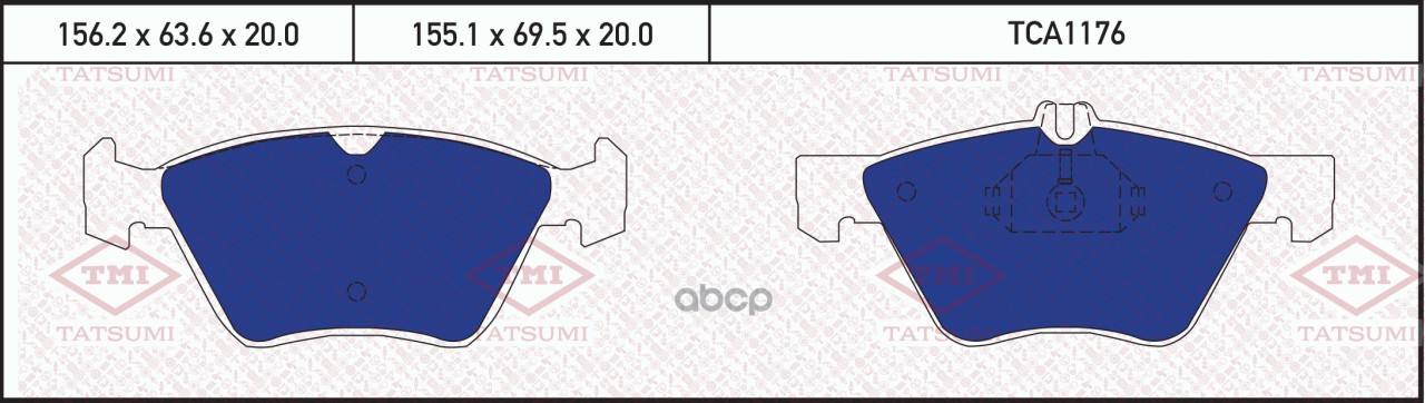 Колодки тормозные дисковые передние TATSUMI арт. TCA1176