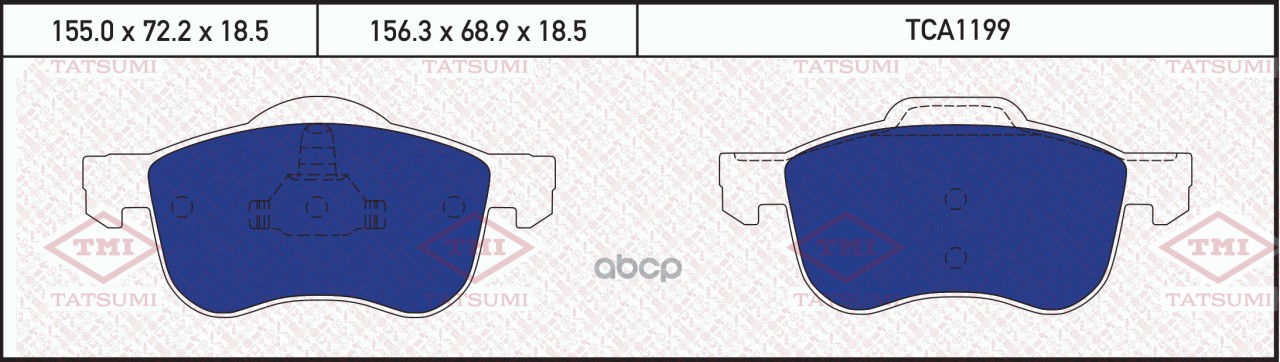 Колодки Тормозные Дисковые Volvo S60/S80 98-> TATSUMI арт. TCA1199