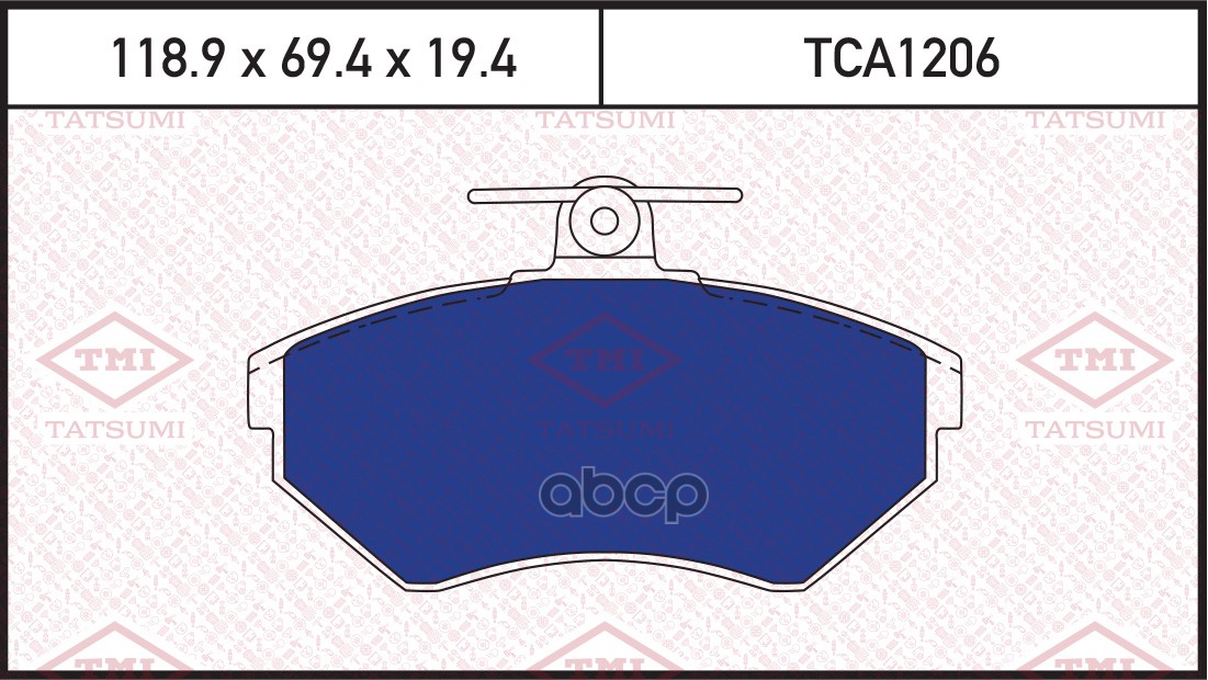 Колодки тормозные дисковые передние TATSUMI арт. TCA1206